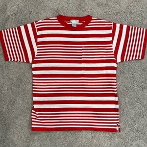 Vintage French Navy Red and White Striped T-Shirt